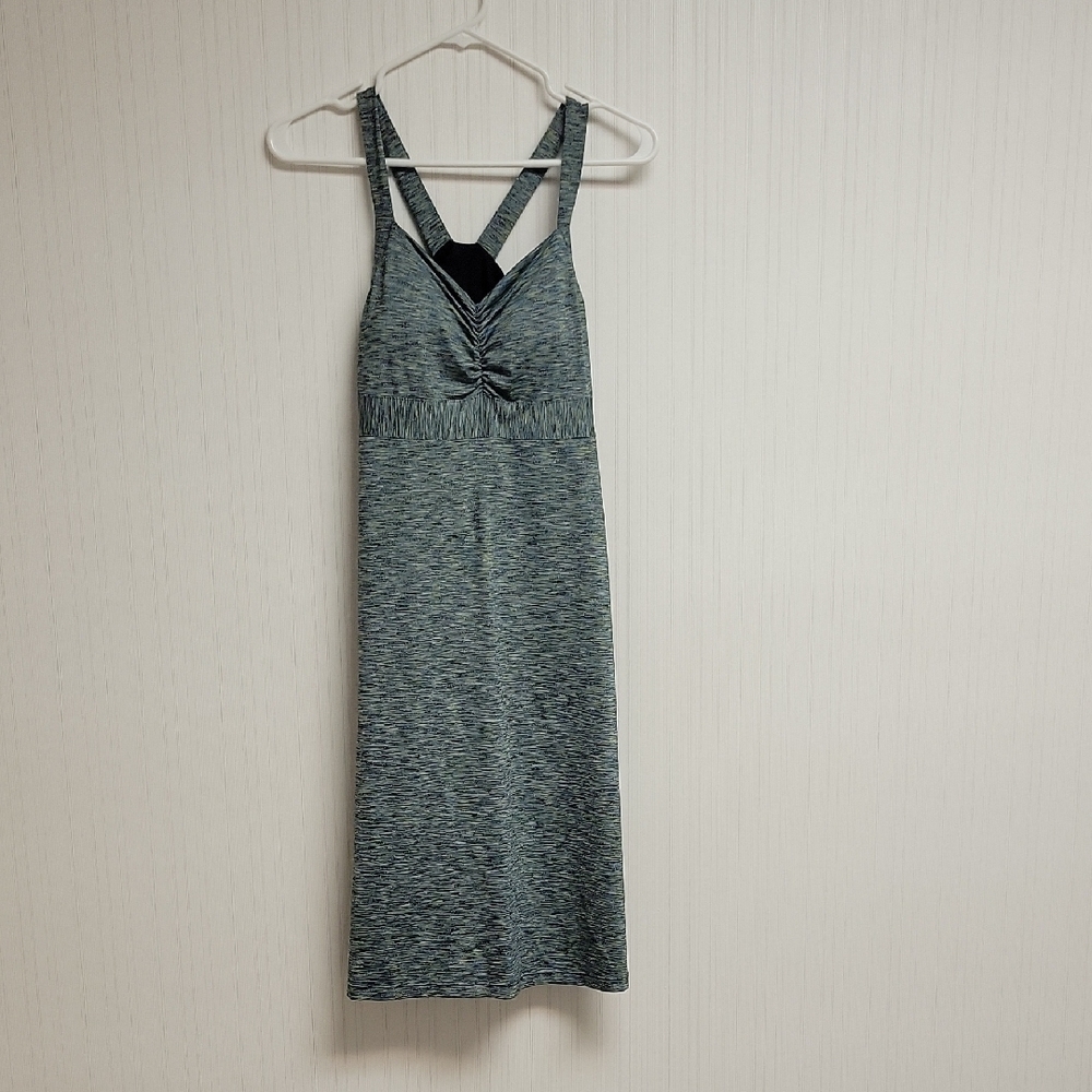 Prana Heathered Green Amaya Spacedye Midi Dress Medium New summer outdoor